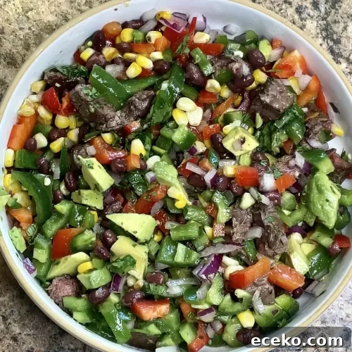Grilled Steak and Roasted Corn Salad