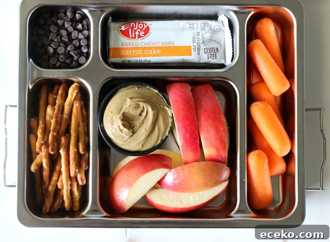 Gluten-free Top 8 Free Lunch Idea Sunseed butter gf pretzels fruit