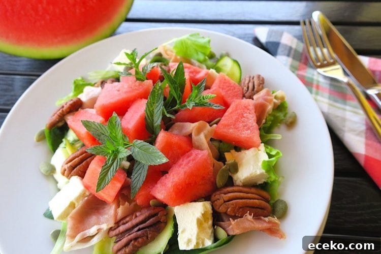 Keto Watermelon, Prosciutto & Feta Salad Recipe 3 Keto Watermelon, Prosciutto & Feta Salad
