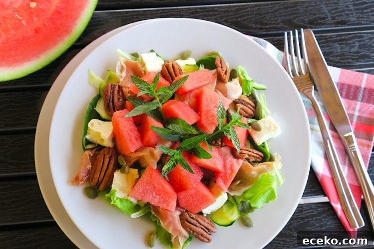 Keto Watermelon, Prosciutto & Feta Salad Recipe 4 Keto Watermelon, Prosciutto & Feta Salad