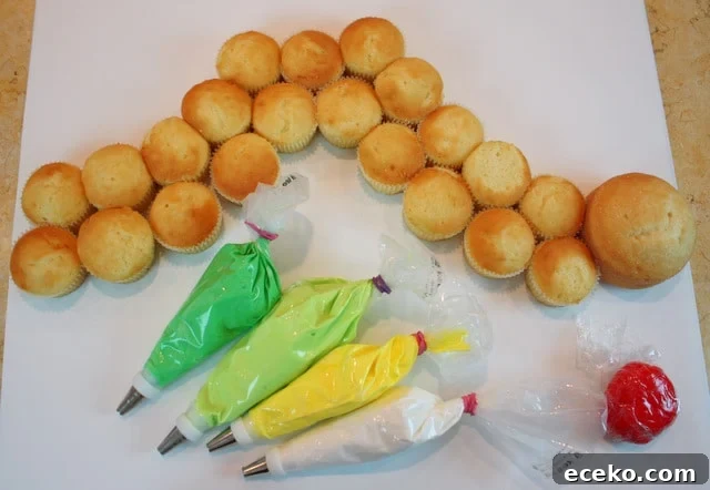 Very Hungry Caterpillar cupcake tutorial