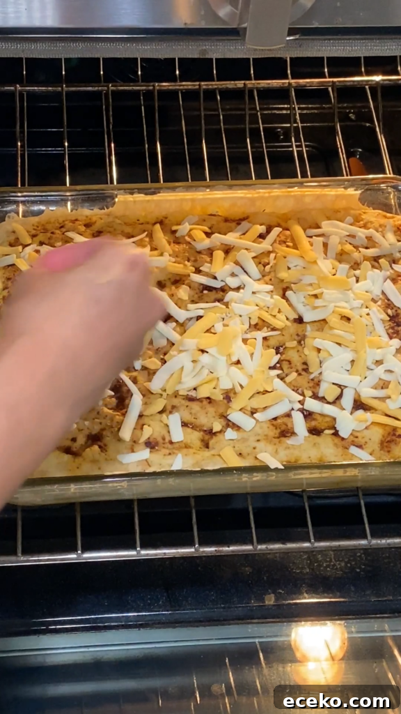 Melted cheese on focaccia