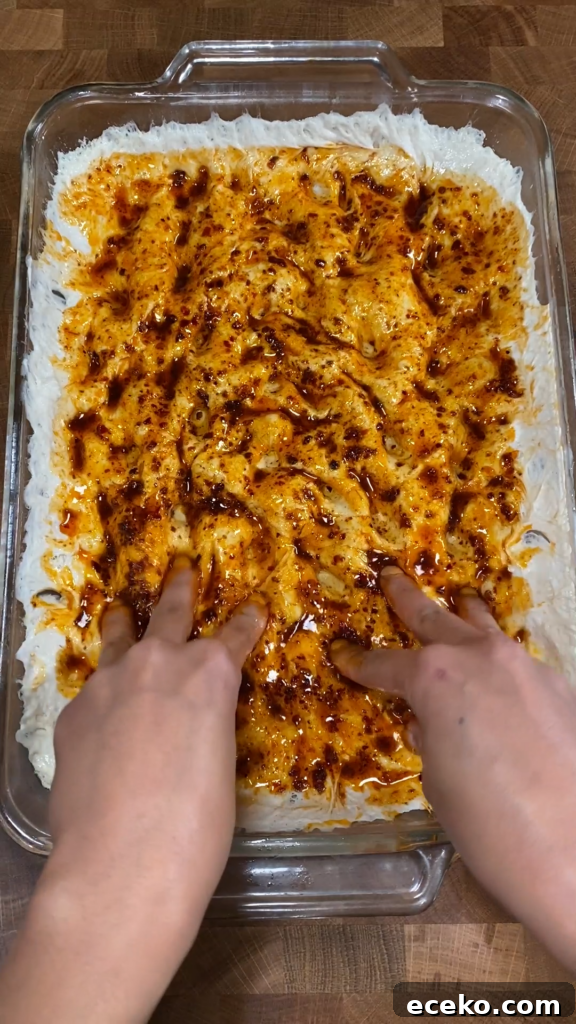 Chili oil on focaccia