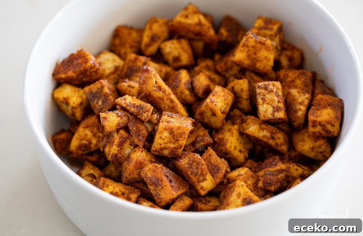 taco seasoned chicken in a bowl.