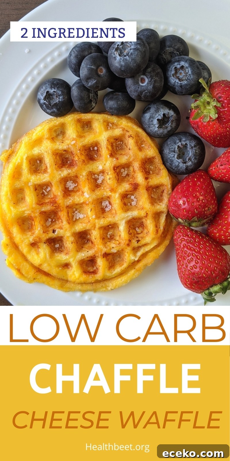 classic two ingredient low carb chaffle recipe