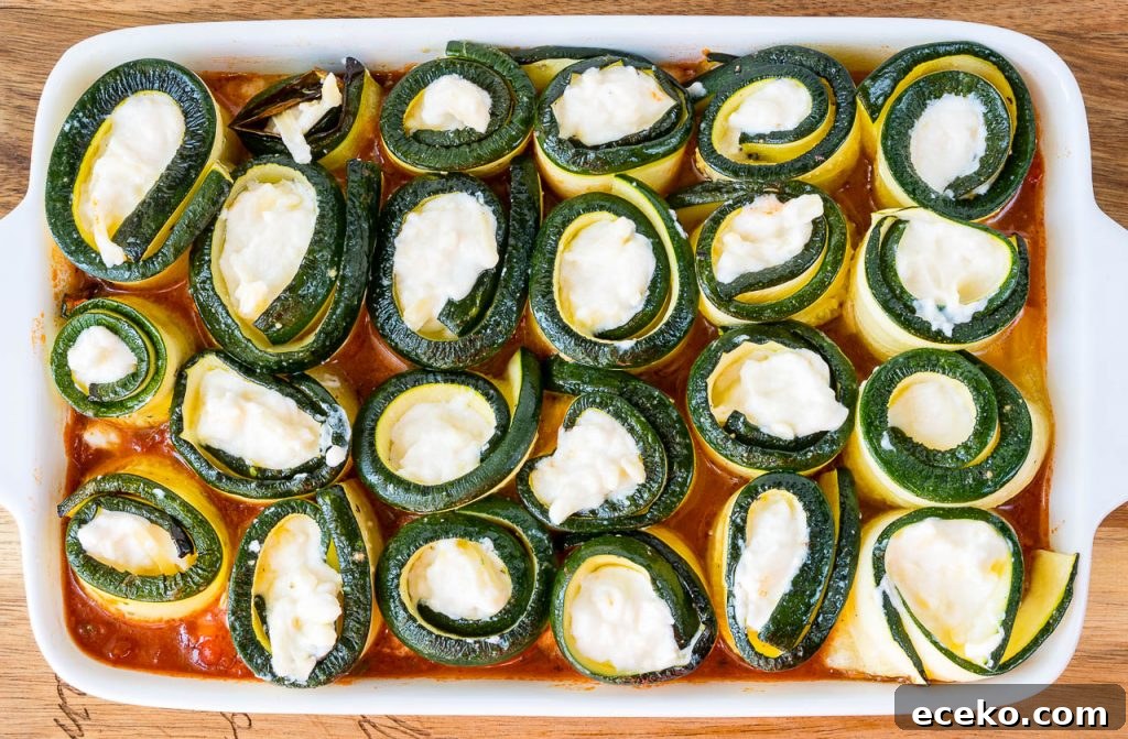 Zucchini Lasagna Roll Ups Recipe