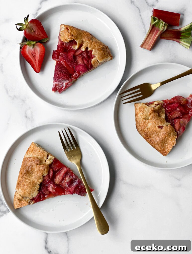 3 slices of galette on different plates