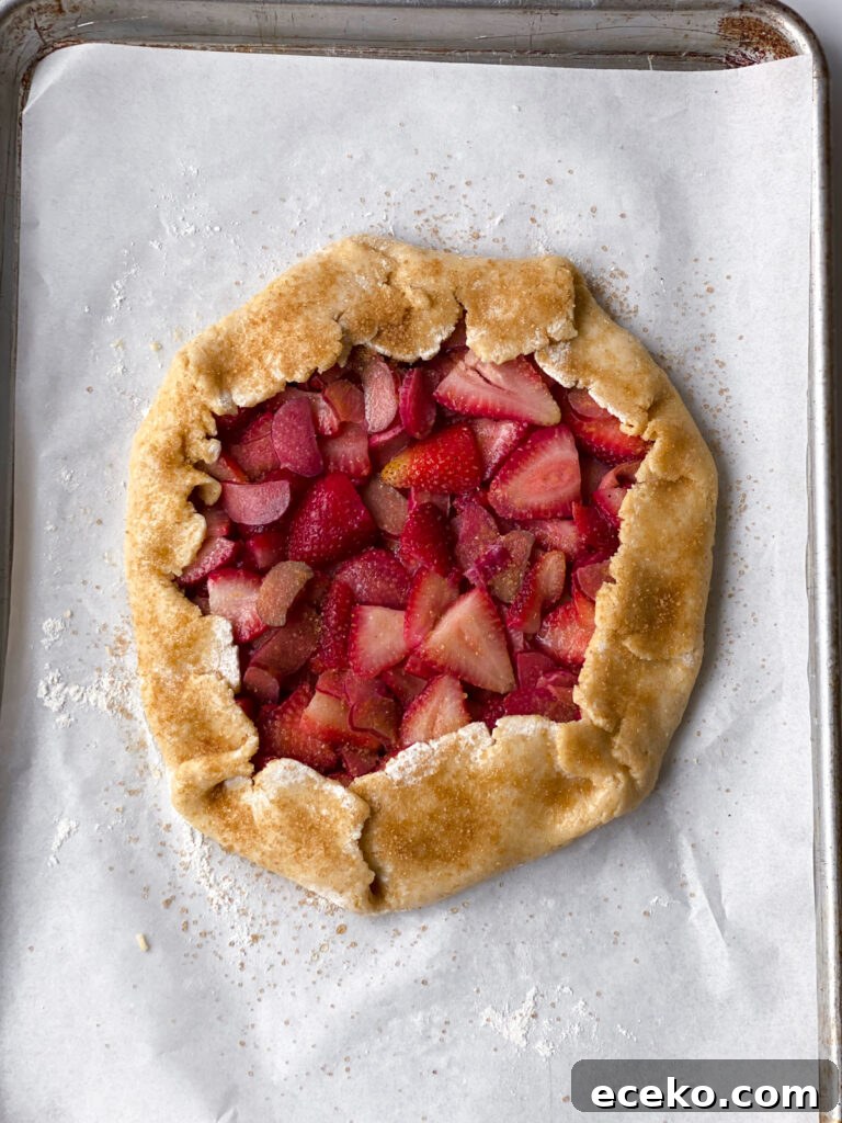 galette prepared and ready to bake