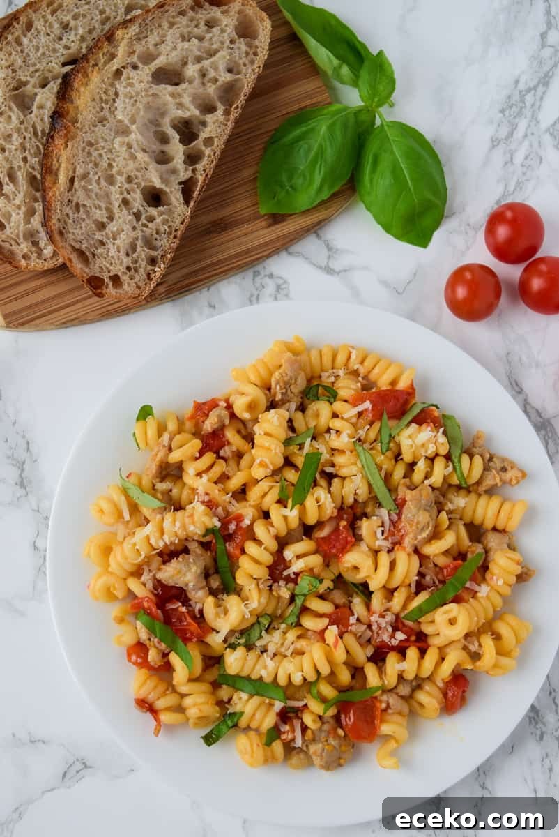 Cherry Tomato & Chicken Sausage Pasta Recipe for Quick Weeknights 3 Cherry Tomato and Chicken Sausage Pasta
