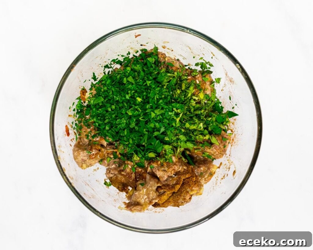 seasoned mined meat in a bowl
