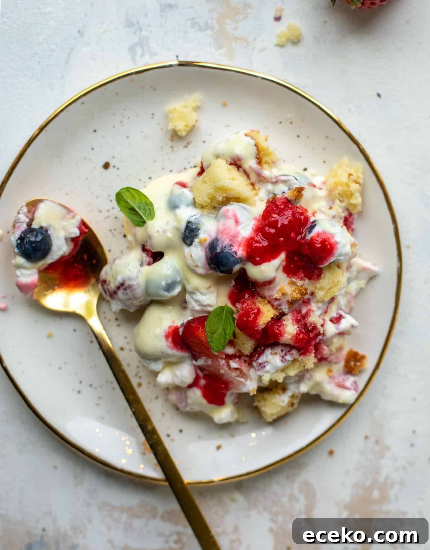 Triple-Berry Trifle with Fresh Raspberry Sauce 13 triple berry trifle with raspberry sauce