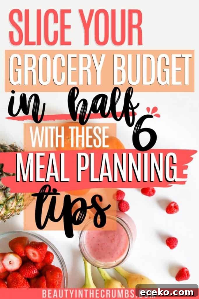 meal planning template to save money