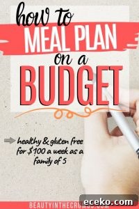 Budget meal plan for families to save money