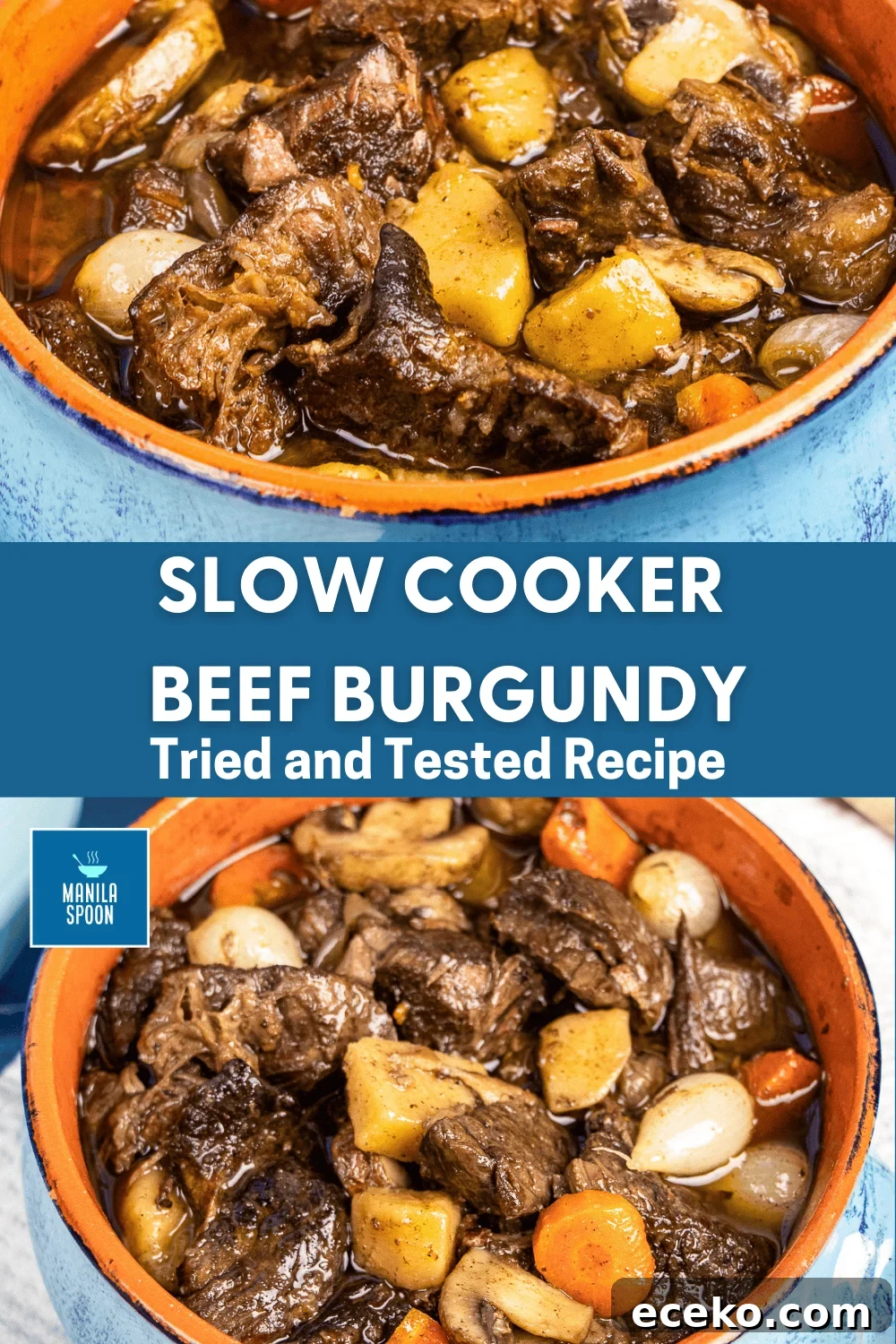 Slow cooker beef burgundy