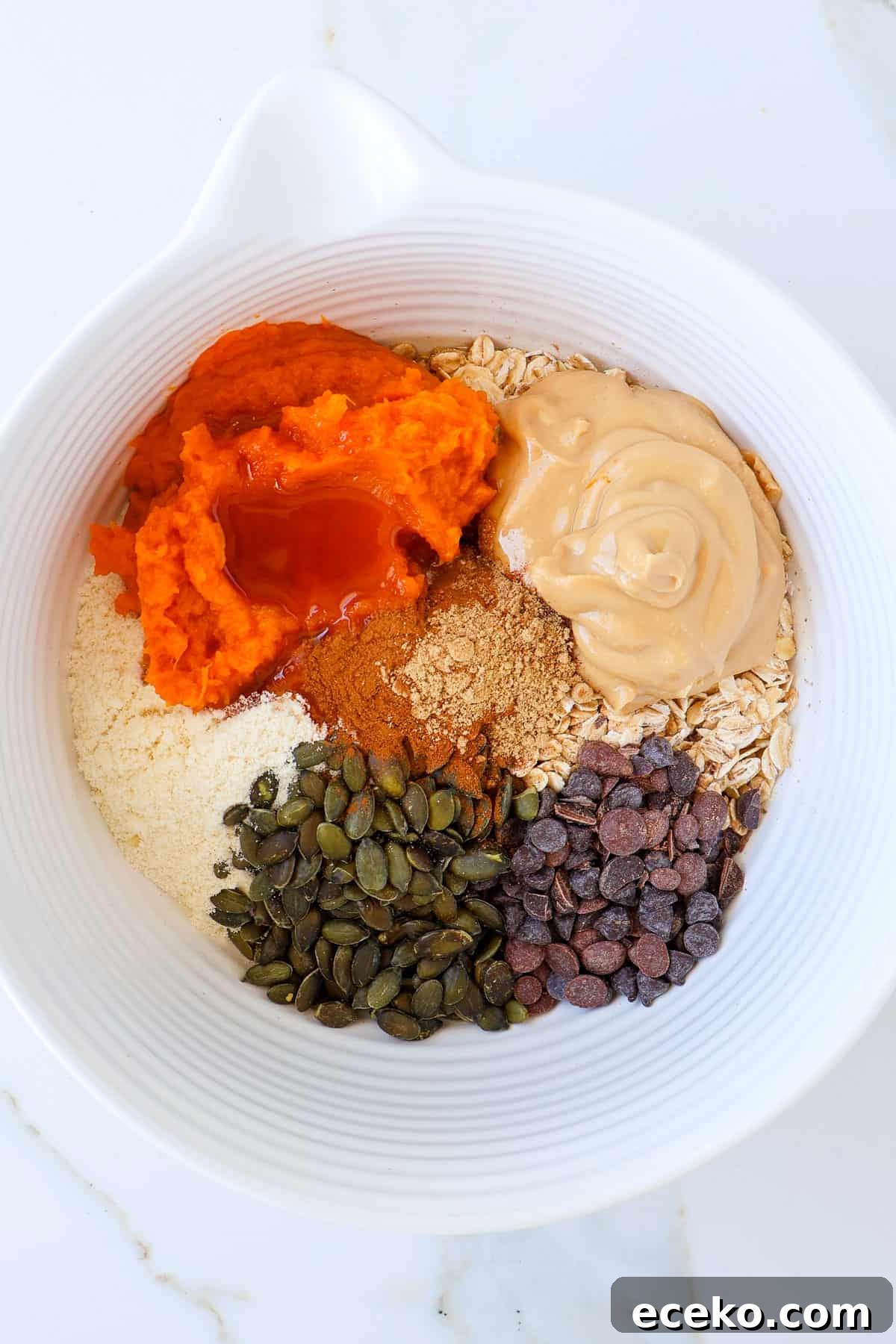 Ingredients in a mixing bowl.