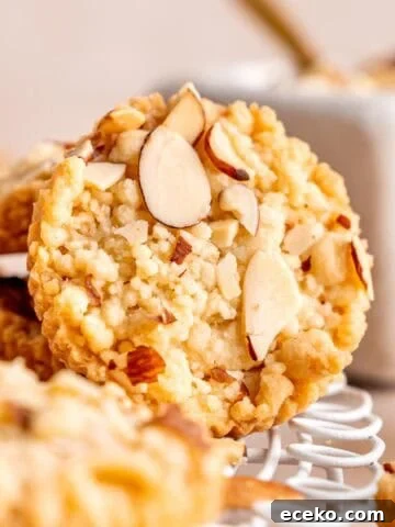 Almond croissant shortbread cookie