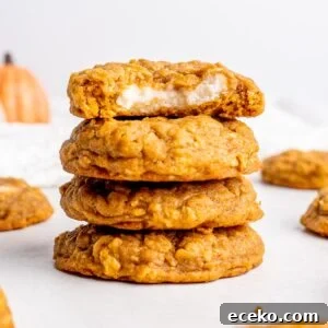 Oatmeal Pumpkin Cheesecake Cookie Recipe for Fall Baking 7 Oatmeal Pumpkin Cheesecake Cookies