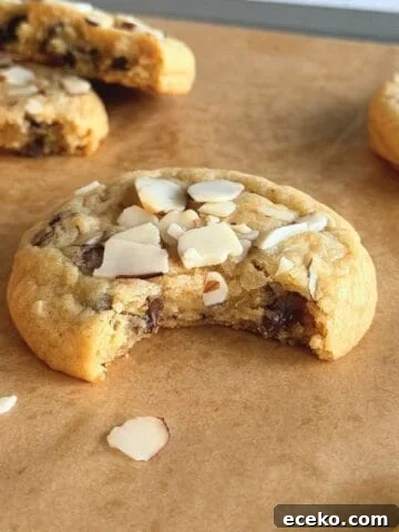 Orange almond chocolate chip cookie