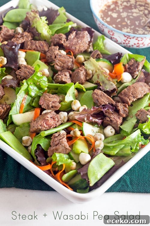 Seared Steak and Wasabi Pea Salad with Hoisin Vinaigrette 2 Steak and Wasabi Pea Salad with Hoisin Vinaigrette {Gluten Free}
