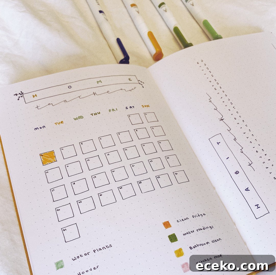 Bullet Journal Cleaning Schedule: 20 Smart Layout Ideas 15 Get Creative