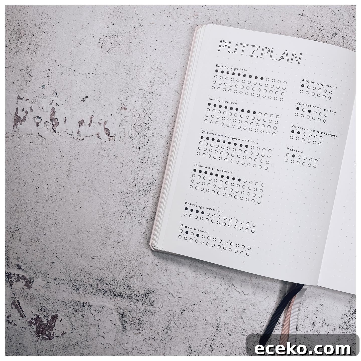 Bullet Journal Cleaning Schedule: 20 Smart Layout Ideas 8 Cleaning Routines Bujo Spread