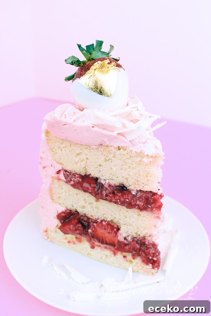 Decadent White Chocolate Strawberry Cake Recipe 2 White Chocolate Strawberry Cake