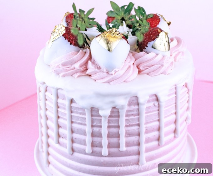 Decadent White Chocolate Strawberry Cake Recipe 3 img 843 2