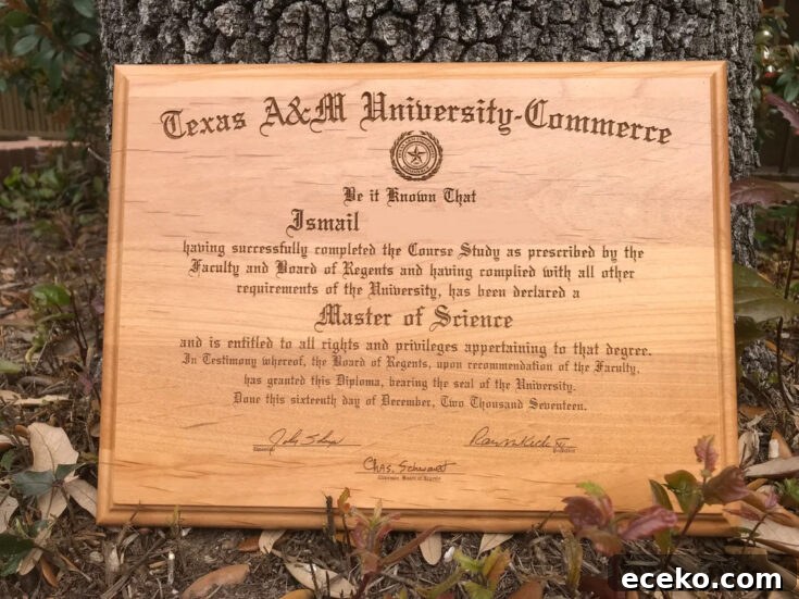 Image for Wood Engraved Diploma