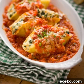 Stuffed shells with kale and ricotta