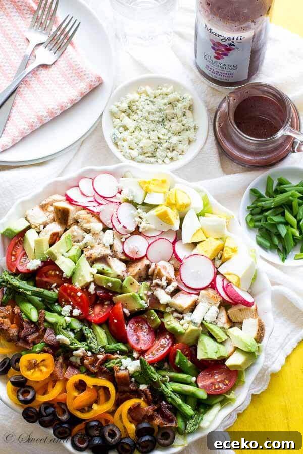 Spring Cobb Salad with Avocado, Bacon & Lemon Vinaigrette 3 This spring version of classic cobb salad is bursting with tons of spring flavors and loaded with texture. Tangy Marzetti® Vineyard Dressing in Balsamic Cabernet dressing ties everything together so you can enjoy the most satisfying salad ever!