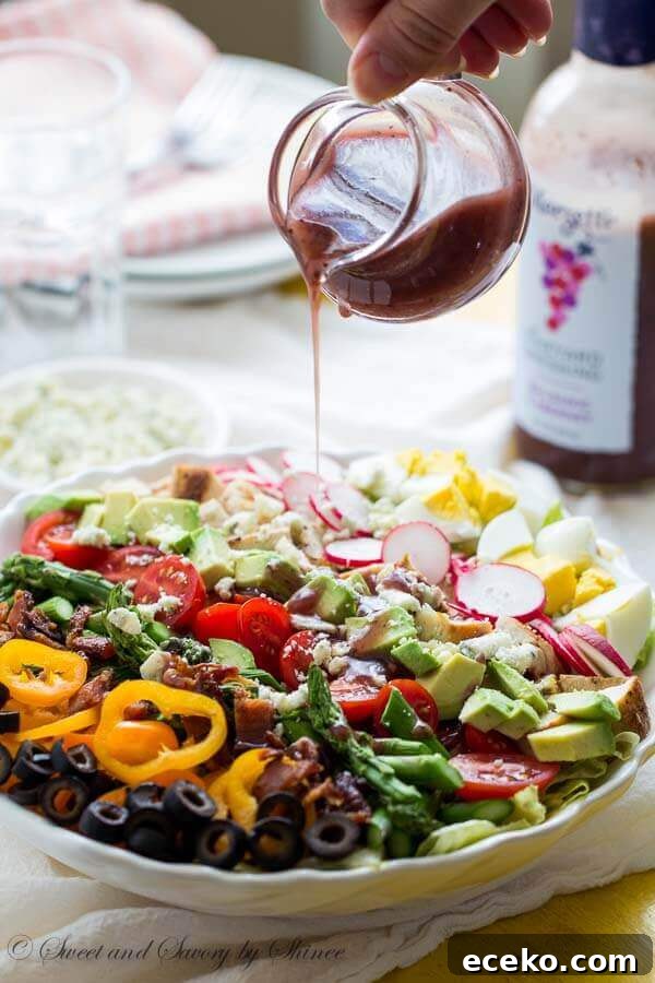 Spring Cobb Salad with Avocado, Bacon & Lemon Vinaigrette 4 This spring version of classic cobb salad is bursting with tons of spring flavors and loaded with texture. Tangy Marzetti® Vineyard Dressing in Balsamic Cabernet dressing ties everything together so you can enjoy the most satisfying salad ever!