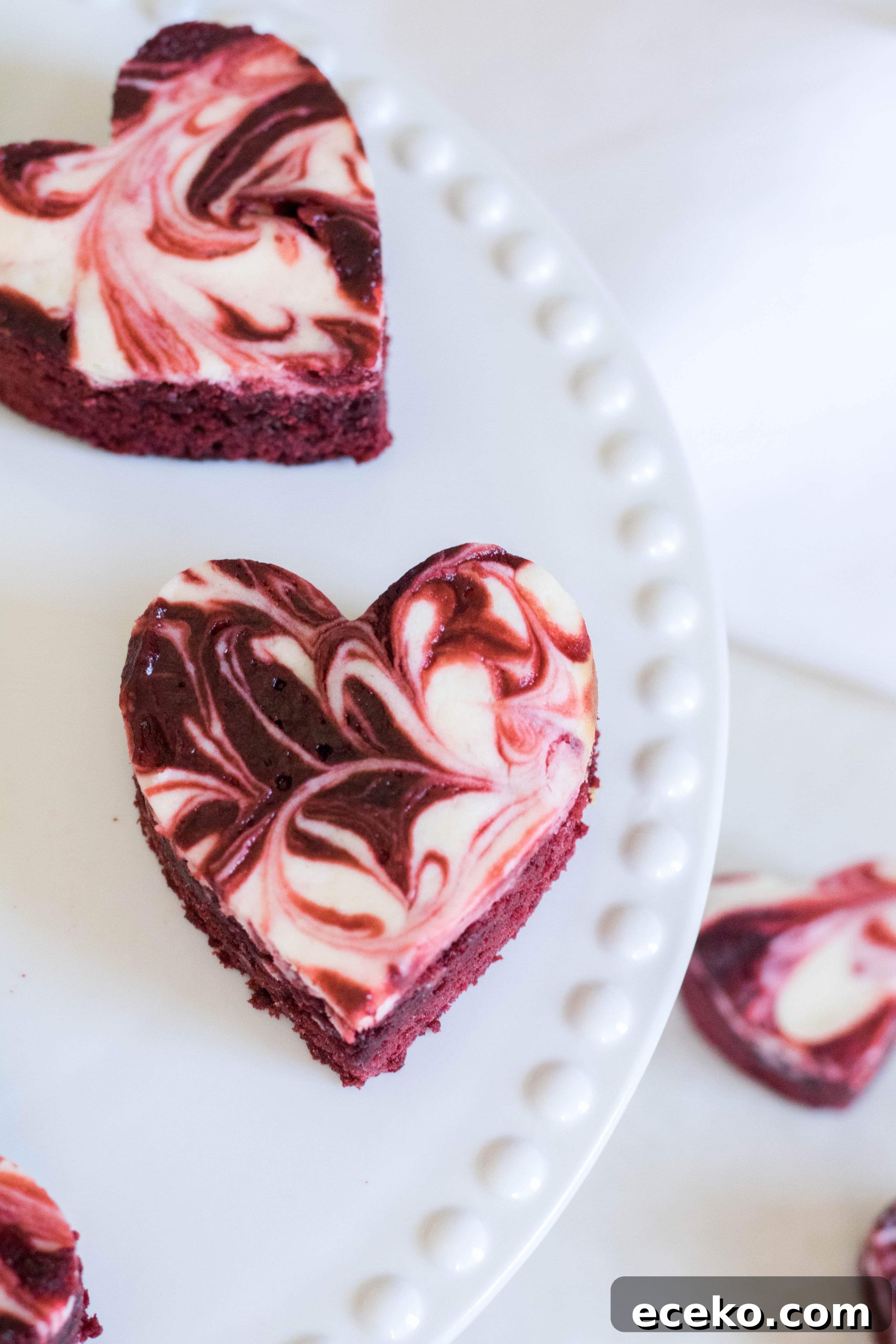 red velvet brownies with cheese cake swirls for stress baking