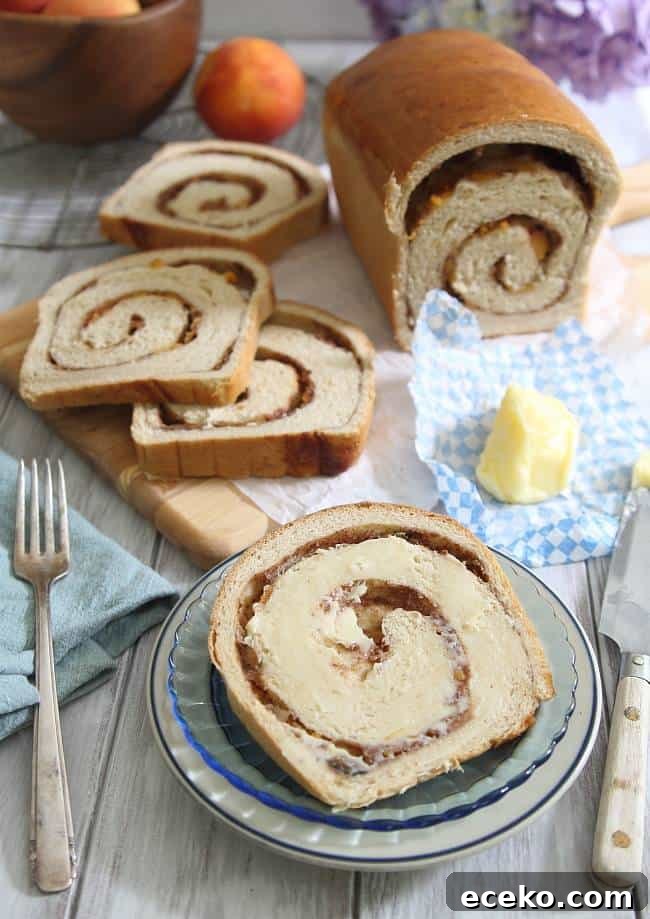 peach cinnamon swirl bread