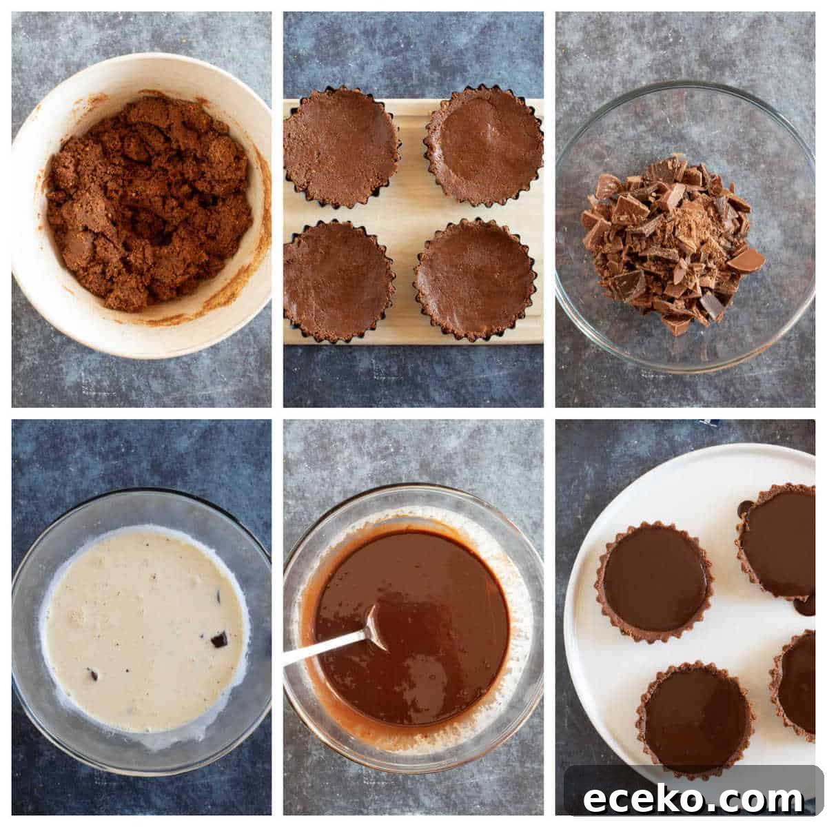 No-Bake Terry’s Chocolate Orange Mini Tarts 4 Step by step photo instructions for making the chocolate orange tarts.