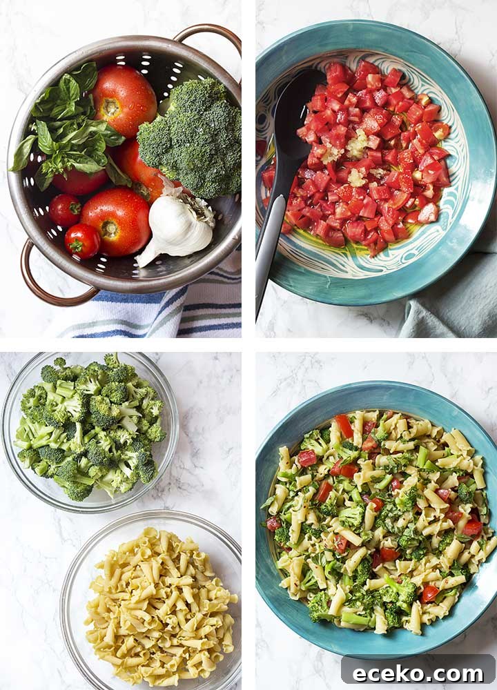 Step by step on how to make the recipe.