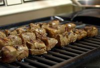 Grilled Beef Kabobs with Apricot Glaze