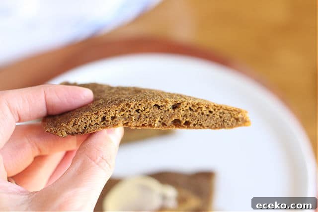 Quick Teff Flatbread Recipe - No Yeast Required 3 Yeast-free teff flatbread in a pan