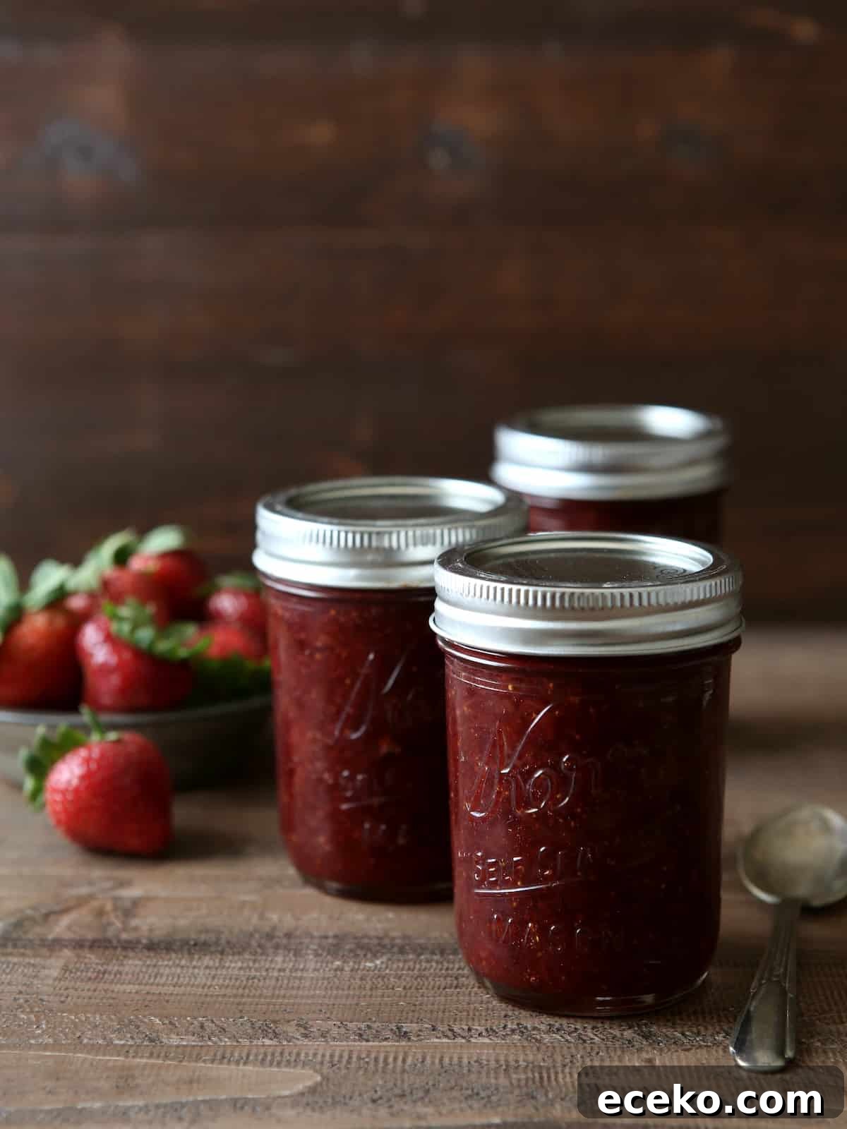 Homemade Strawberry Jam Recipe: Small-Batch Preserves 2 The best strawberry jam! | completelydelicious.com