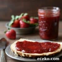 Homemade Strawberry Jam Recipe: Small-Batch Preserves 7 The best strawberry jam spread on a piece of toast