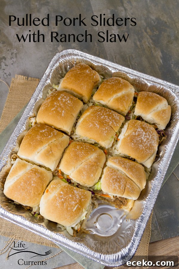 Crock pot or slow cooker Pulled Pork Sliders with Ranch Coleslaw a tray full for a party Crock pot or slow cooker Pork Sliders with Coleslaw a tray full for a party