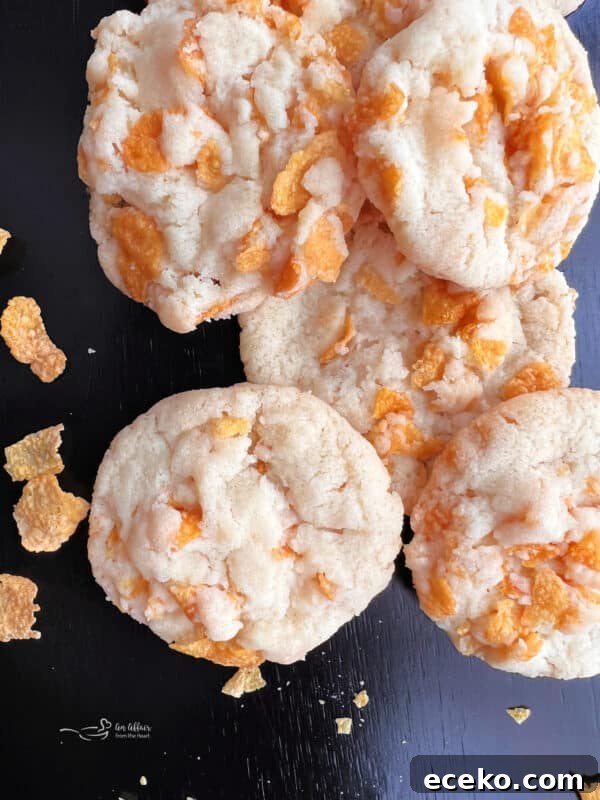 Crunchy Cornflake Cookies Recipe 8 Cornflake Crispy Cookies close up